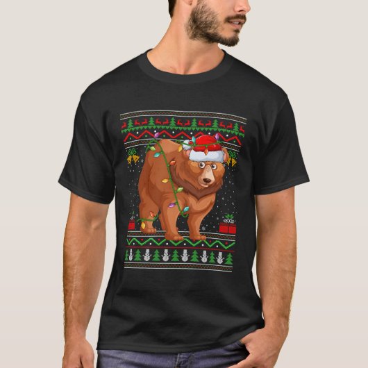 Beer Dier Lelijk Grizzly Beer T-shirt (Voorkant)