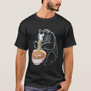 Beer Dieren Eten Noedels T-shirt