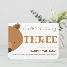 Beer Dierlijke Kinderen 3e verjaardag