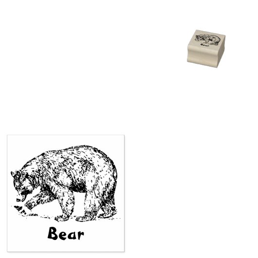 BEER DIERLIJKE RUBBER STEMP RUBBERSTEMPEL (Gestempeld)