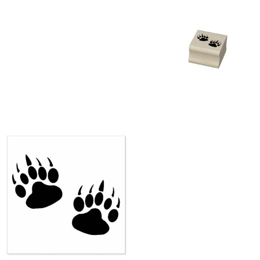 Beer Diersporen Rubberstempel (Gestempeld)