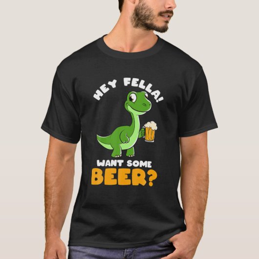 Beer Dinsoaur T Rex Drunkasaurus Beersaurus Dinosa T-shirt (Voorkant)