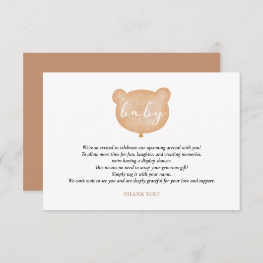 Beer Display Douche Inzetstuk Kaart (Voorkant / Achterkant)