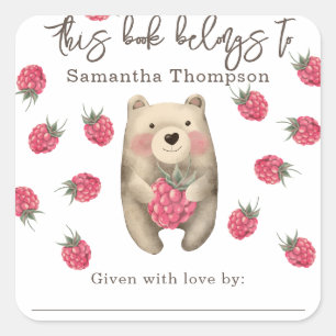 Beer - dit boek behoort toe aan vierkante sticker