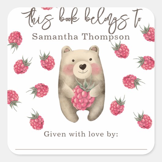 Beer - dit boek behoort toe aan vierkante sticker (Voorkant)