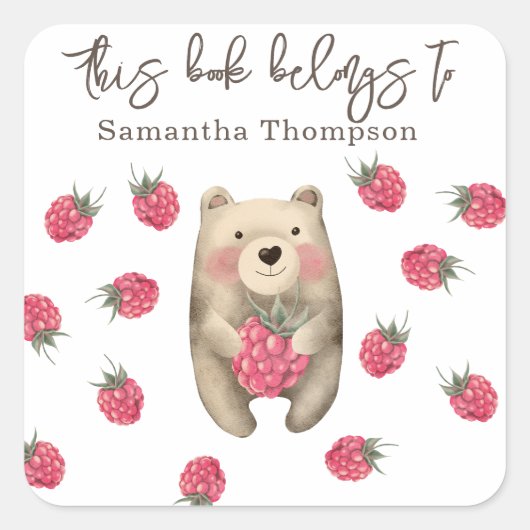 Beer - dit boek behoort toe aan vierkante sticker (Voorkant)