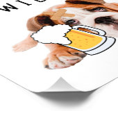 Beer Dog Bulldog - geloof dat je dat kunt en dat j Foto Afdruk (Hoek)