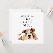 Beer Dog Bulldog - geloof dat je dat kunt en dat j Kaart (Voorkant / Achterkant in situ)