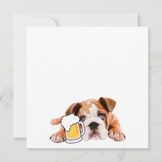 Beer Dog Bulldog - geloof dat je dat kunt en dat j Kaart (Achterkant)