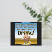Beer doodt Weak Brain Cells T-shirts Gifts Briefkaart (Staand voorkant)