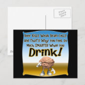 Beer doodt Weak Brain Cells T-shirts Gifts Briefkaart (Voorkant / Achterkant)