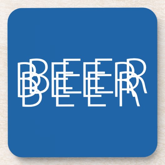 BEER Double Vision - Blue and White Onderzetter (Voorkant)