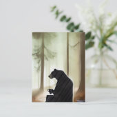 Beer Drink koffie in de Bossen Briefkaart (Staand voorkant)