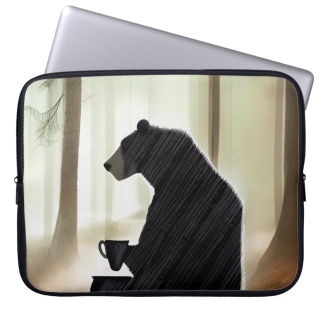 Beer Drink koffie in de Bossen Laptop Sleeve (Voorkant)