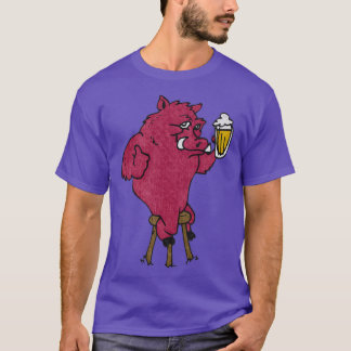 Beer Drink Razorback Hog T-shirt