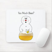 Beer Drink Snowman Mousepad Muismat (Met muis)