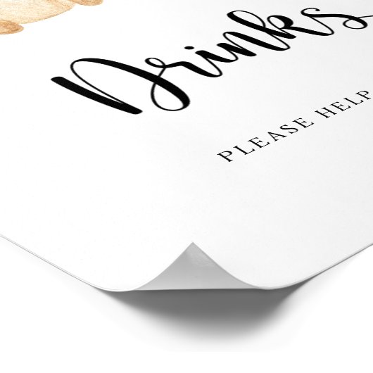 Beer Drinken helpen jezelf Poster (Hoek)