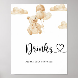 Beer Drinken helpen jezelf Poster