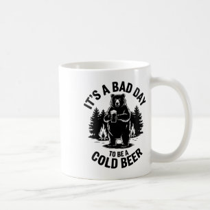 Beer drinkende beer kamperen grappig Het is een sl Koffiemok