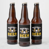 Beer Drinker Baseball Beer Humor Birthday Bier Etiket (Flessen)