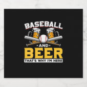 Beer Drinker Baseball Beer Humor Birthday Bier Etiket (Enkel label)