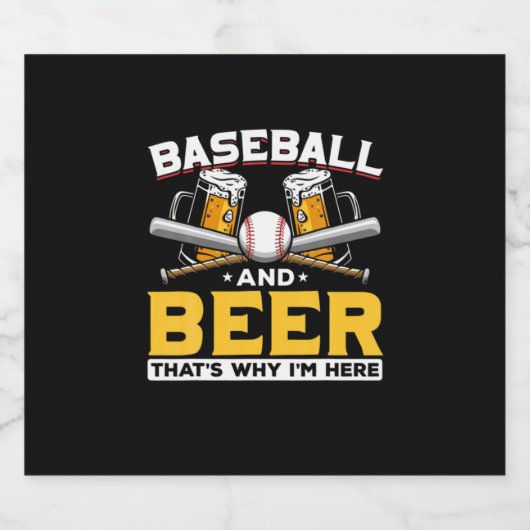 Beer Drinker Baseball Beer Humor Birthday Bier Etiket (Enkel label)
