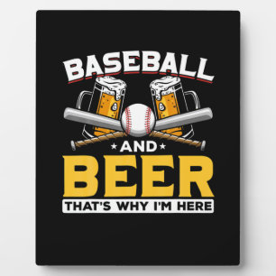 Beer Drinker Baseball Beer Humor Birthday Fotoplaat