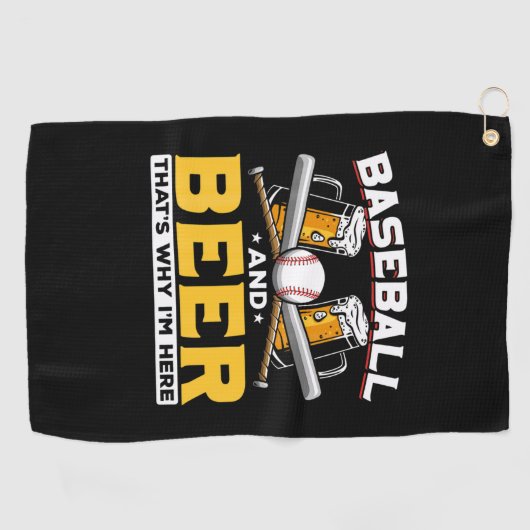 Beer Drinker Baseball Beer Humor Birthday Golfhanddoek (Horizontaal)