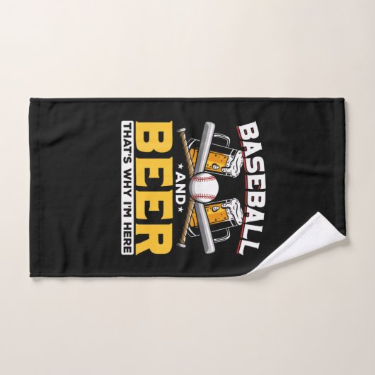 Beer Drinker Baseball Beer Humor Birthday Handdoek (Handdoek)