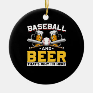 Beer Drinker Baseball Beer Humor Birthday Keramisch Ornament