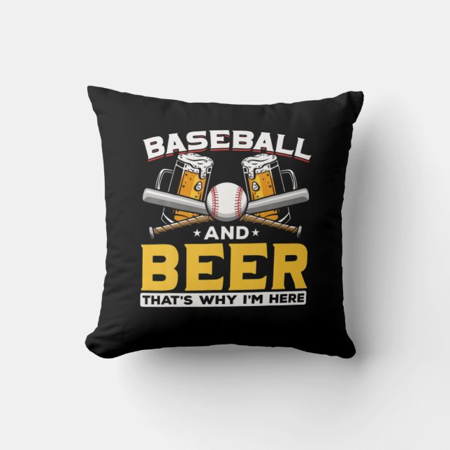 Beer Drinker Baseball Beer Humor Birthday Kussen (Voorkant)