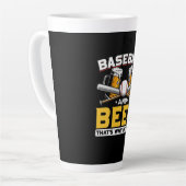 Beer Drinker Baseball Beer Humor Birthday Latte Mok (Linkerhoek)
