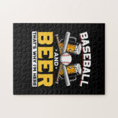 Beer Drinker Baseball Beer Humor Birthday Legpuzzel (Horizontaal)