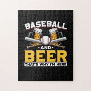 Beer Drinker Baseball Beer Humor Birthday Legpuzzel