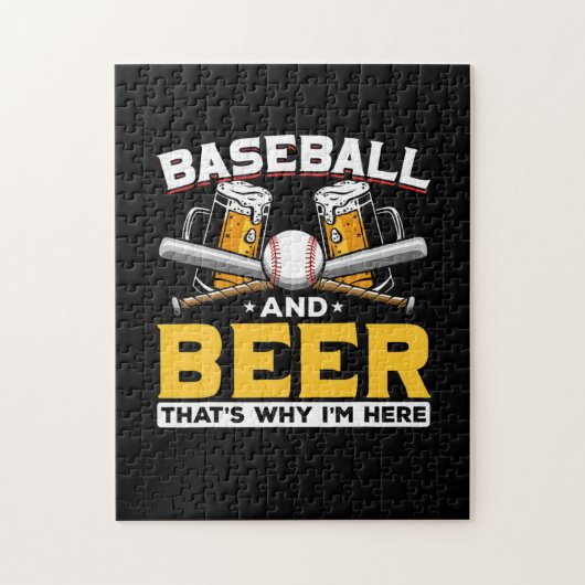 Beer Drinker Baseball Beer Humor Birthday Legpuzzel (Verticaal)