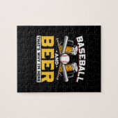 Beer Drinker Baseball Beer Humor Birthday Legpuzzel (Horizontaal)