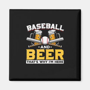Beer Drinker Baseball Beer Humor Birthday Magneet