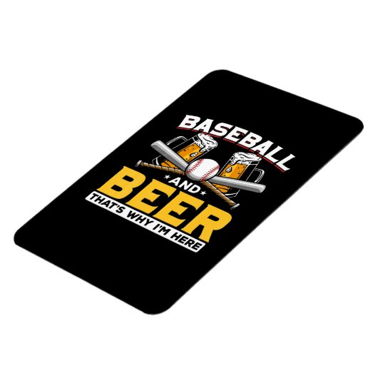 Beer Drinker Baseball Beer Humor Birthday Magneet (Linkerzijde)