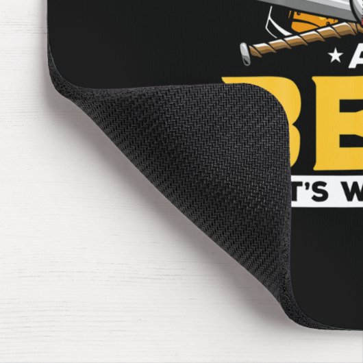 Beer Drinker Baseball Beer Humor Birthday Muismat (Hoek)