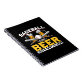 Beer Drinker Baseball Beer Humor Birthday Notitieboek (Rechterzijde)
