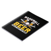 Beer Drinker Baseball Beer Humor Birthday Notitieboek (Linkerzijde)