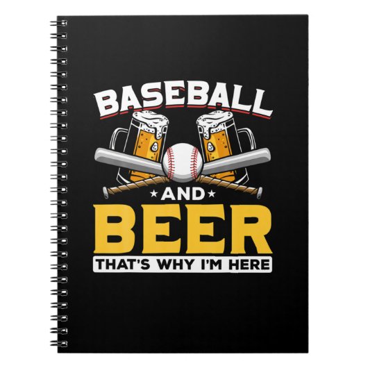 Beer Drinker Baseball Beer Humor Birthday Notitieboek (Voorkant)