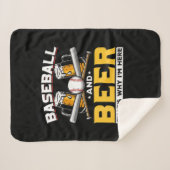 Beer Drinker Baseball Beer Humor Birthday Sherpa Deken (Voorkant (horizontaal))