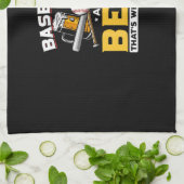 Beer Drinker Baseball Beer Humor Birthday Theedoek (Gevouwen)