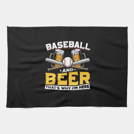 Beer Drinker Baseball Beer Humor Birthday Theedoek (Horizontaal)