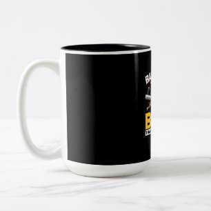 Beer Drinker Baseball Beer Humor Birthday Tweekleurige Koffiemok