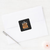 Beer Drinker Beer and Dog Vierkante Sticker (Envelop)