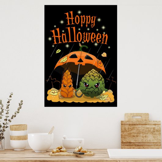 Beer Drinker Beer Happy Halloween Poster (Keuken)