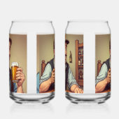 Beer Drinker Blikvorm Glas (Links)