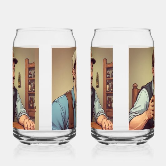 Beer Drinker Blikvorm Glas (Rechts)